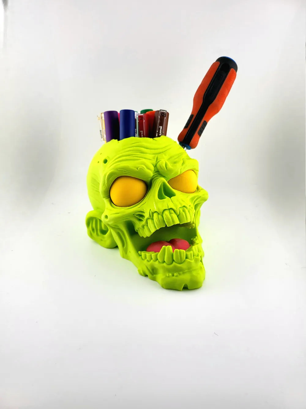 Zombie Skull Tool & Pen Holder Desk Organizer Pens