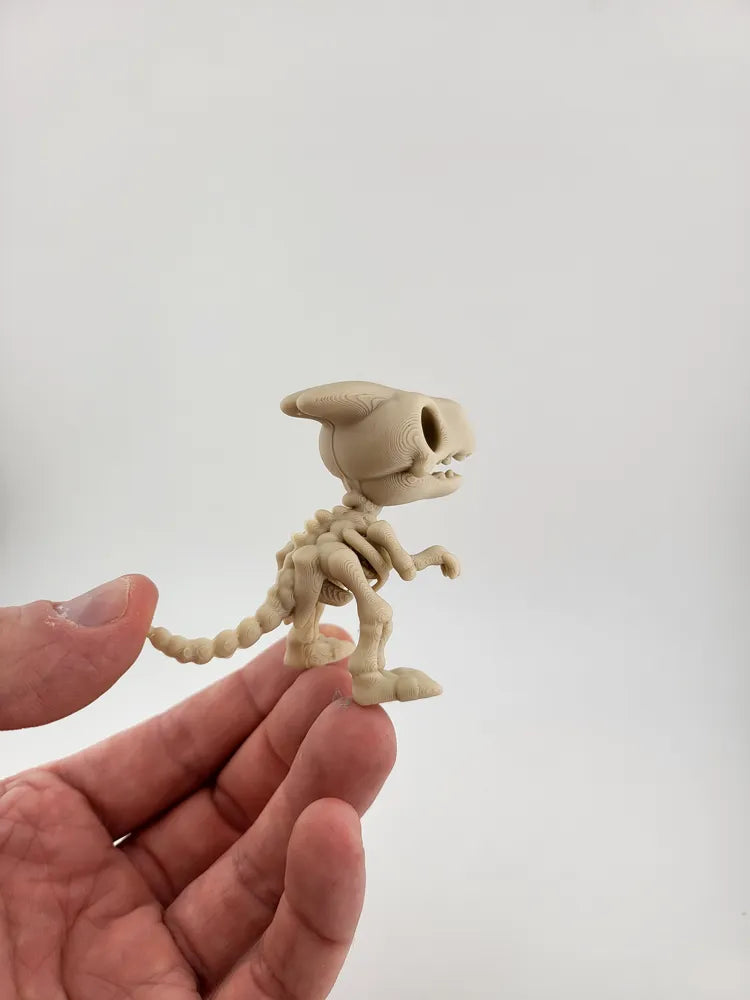 Skeleton Dino Keychain Cute Miniature Fossil Style