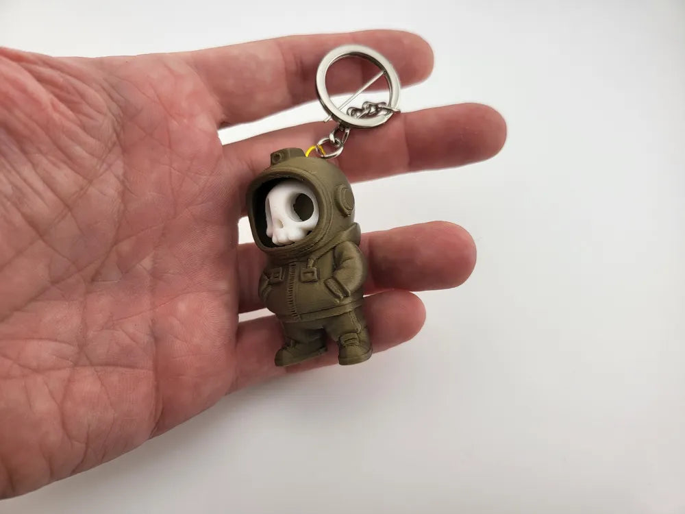 Astronaut Skeleton Keychain Space Mini Figure