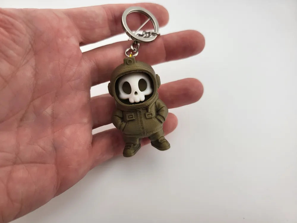 Astronaut Skeleton Keychain Space Mini Figure