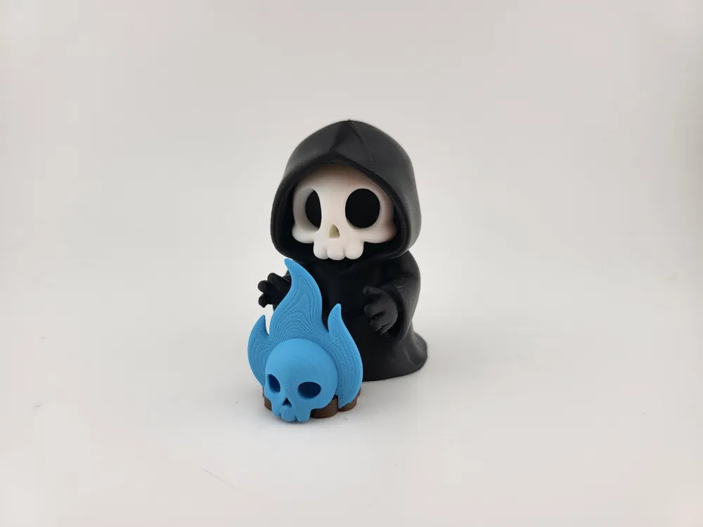 Kawaii Grim Reaper with Magic Flame Spooky