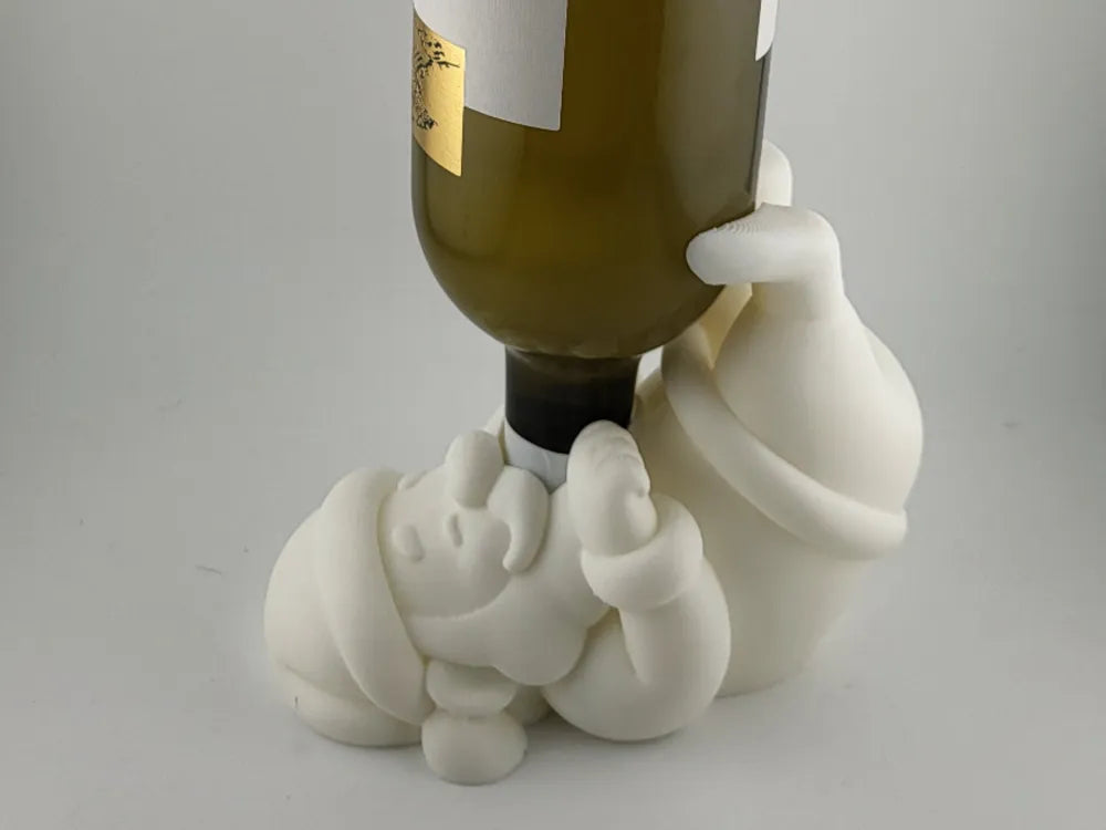 Wine Bottle Holder – Santa White Christmas Decor