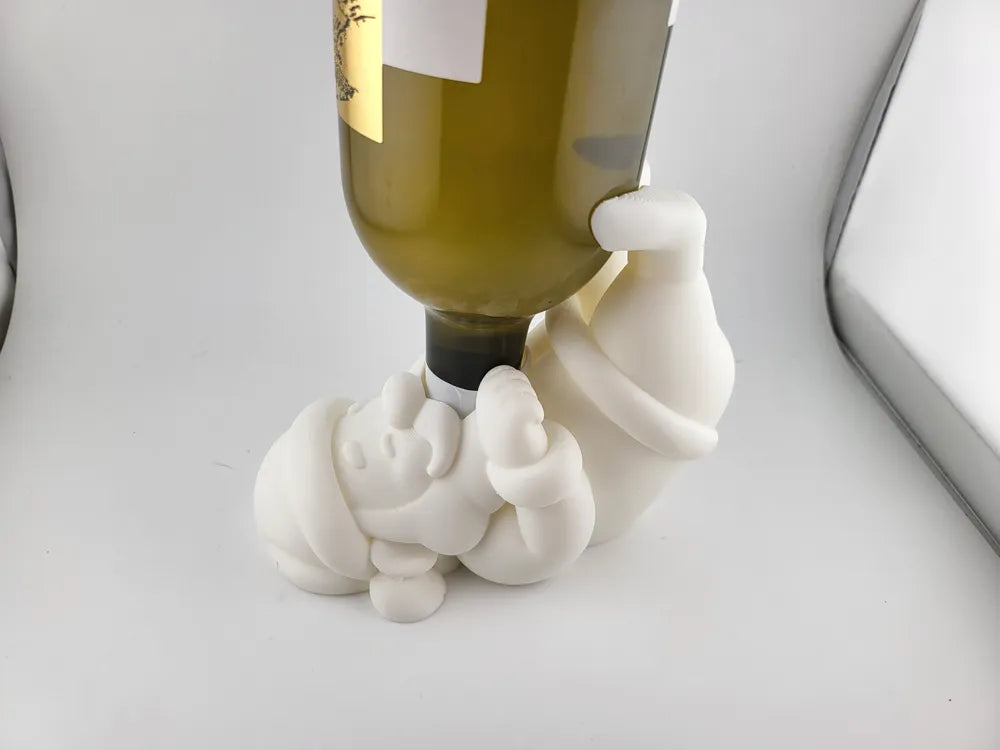 Wine Bottle Holder – Santa White Christmas Decor