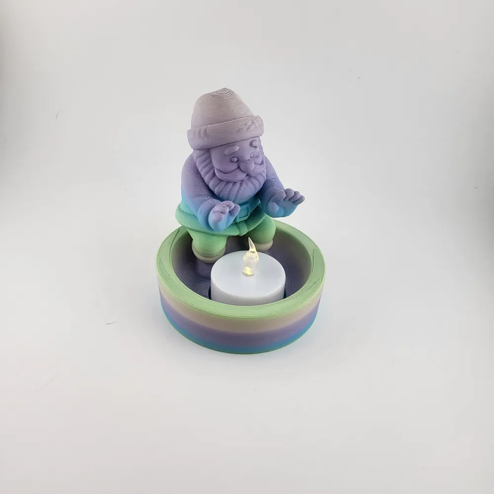 Santa Tealight Candle Holder Christmas Cozy Decor
