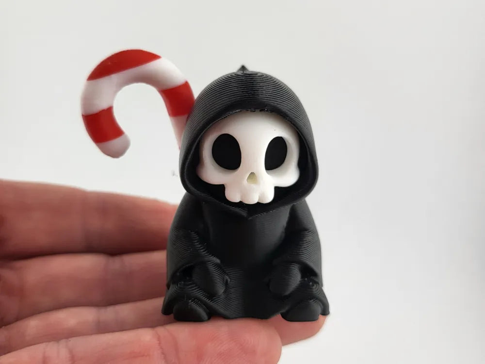 Cute Christmas Grim Reaper Figurine Kawaii Skull