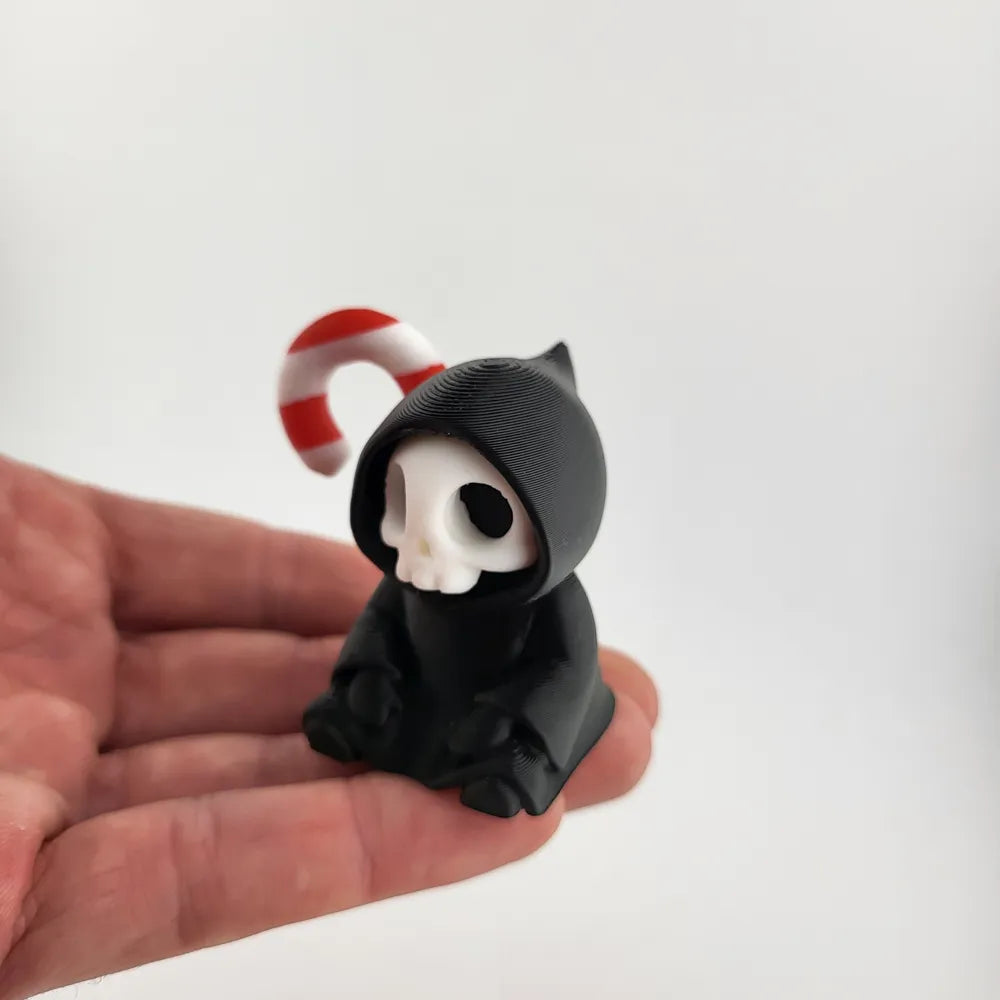 Cute Christmas Grim Reaper Figurine Kawaii Skull