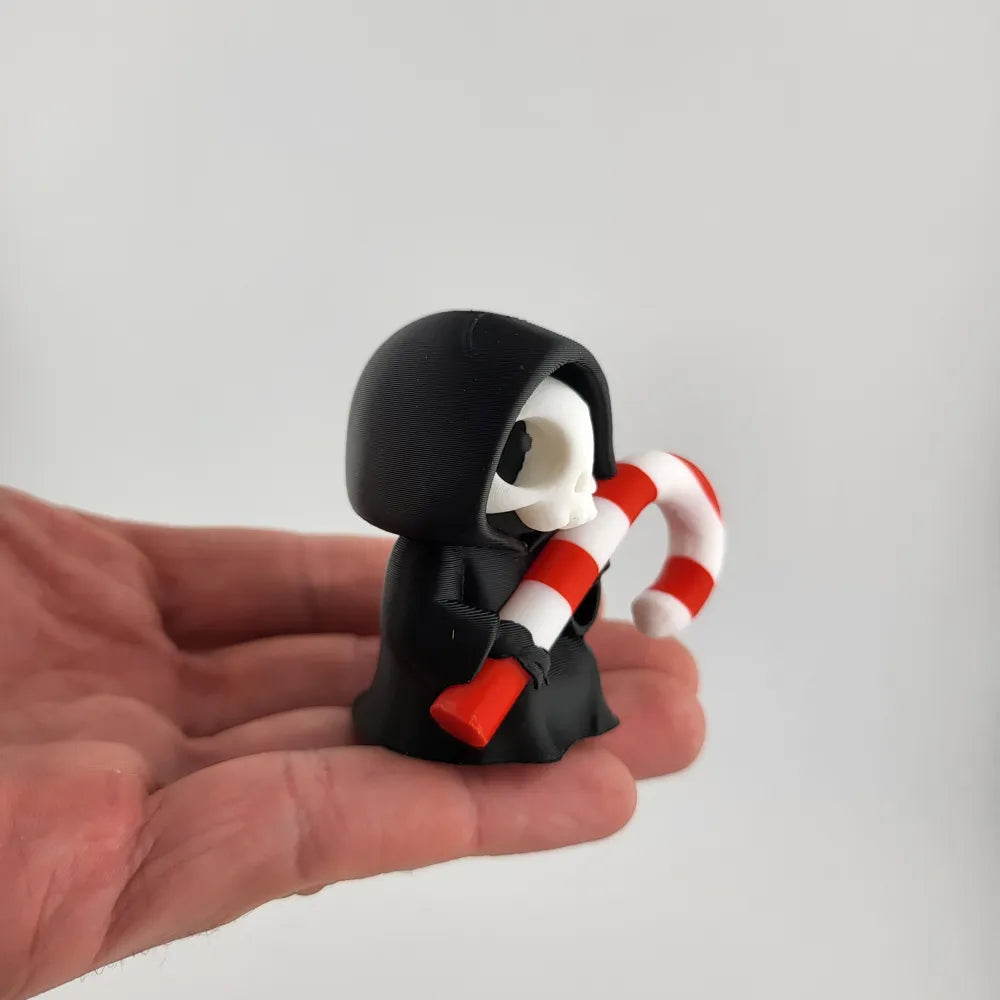 Cute Grim Reaper Christmas Figurine Kawaii Skull