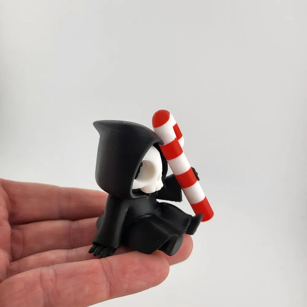 Grim Reaper Figurine Holiday Candy Cane