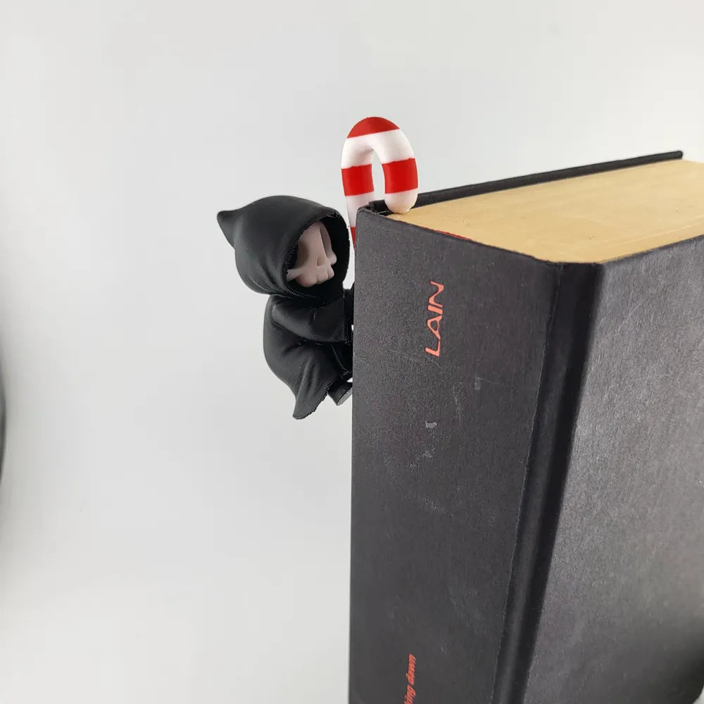 Grim Reaper Book Climber Christmas Candy Cane
