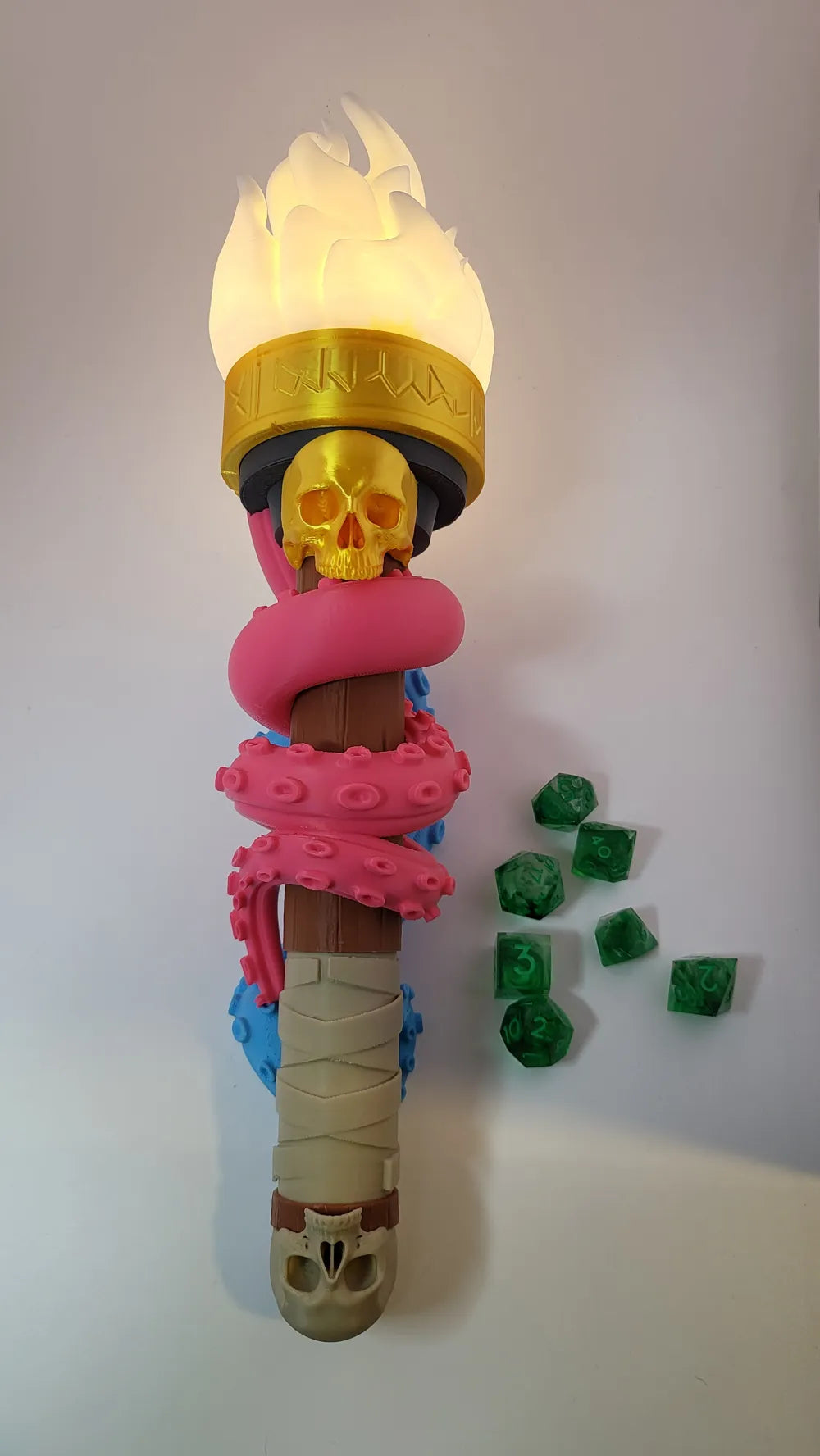 Abyssal Torch Dice Holder - Torch of the Deep DnD