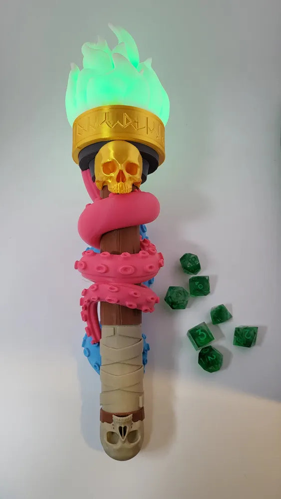 Abyssal Torch Dice Holder - Torch of the Deep DnD