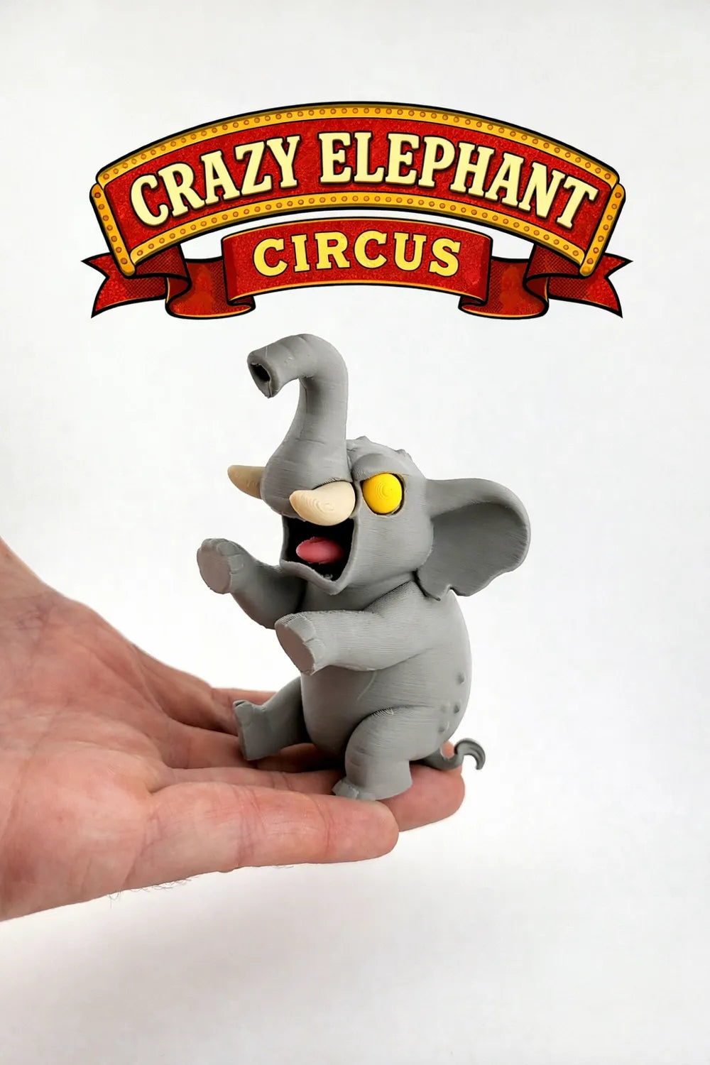 Crazy Elephant Circus Elephant Figurine