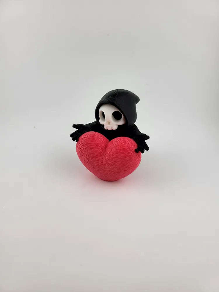 Grim Reaper Heart Gothic Valentine Mini Figure