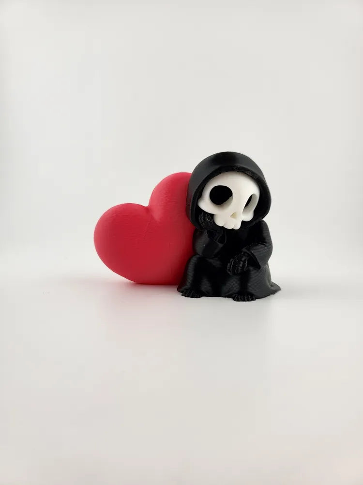 Cute Reaper with Heart – Kawaii Gothic Valentine