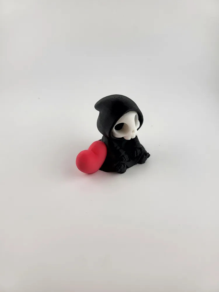Reaper with Heart Kawaii Gothic Valentine Figurine