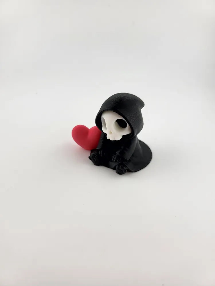 Reaper with Heart Kawaii Gothic Valentine Figurine