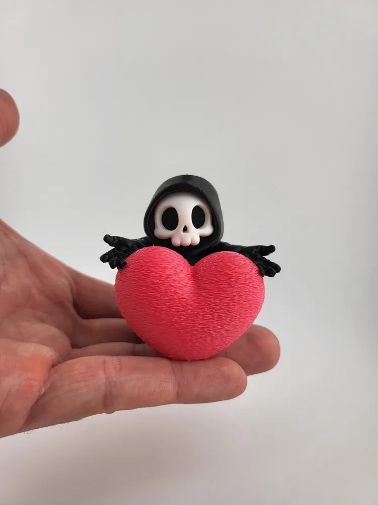 Grim Reaper Heart Gothic Valentine Mini Figure