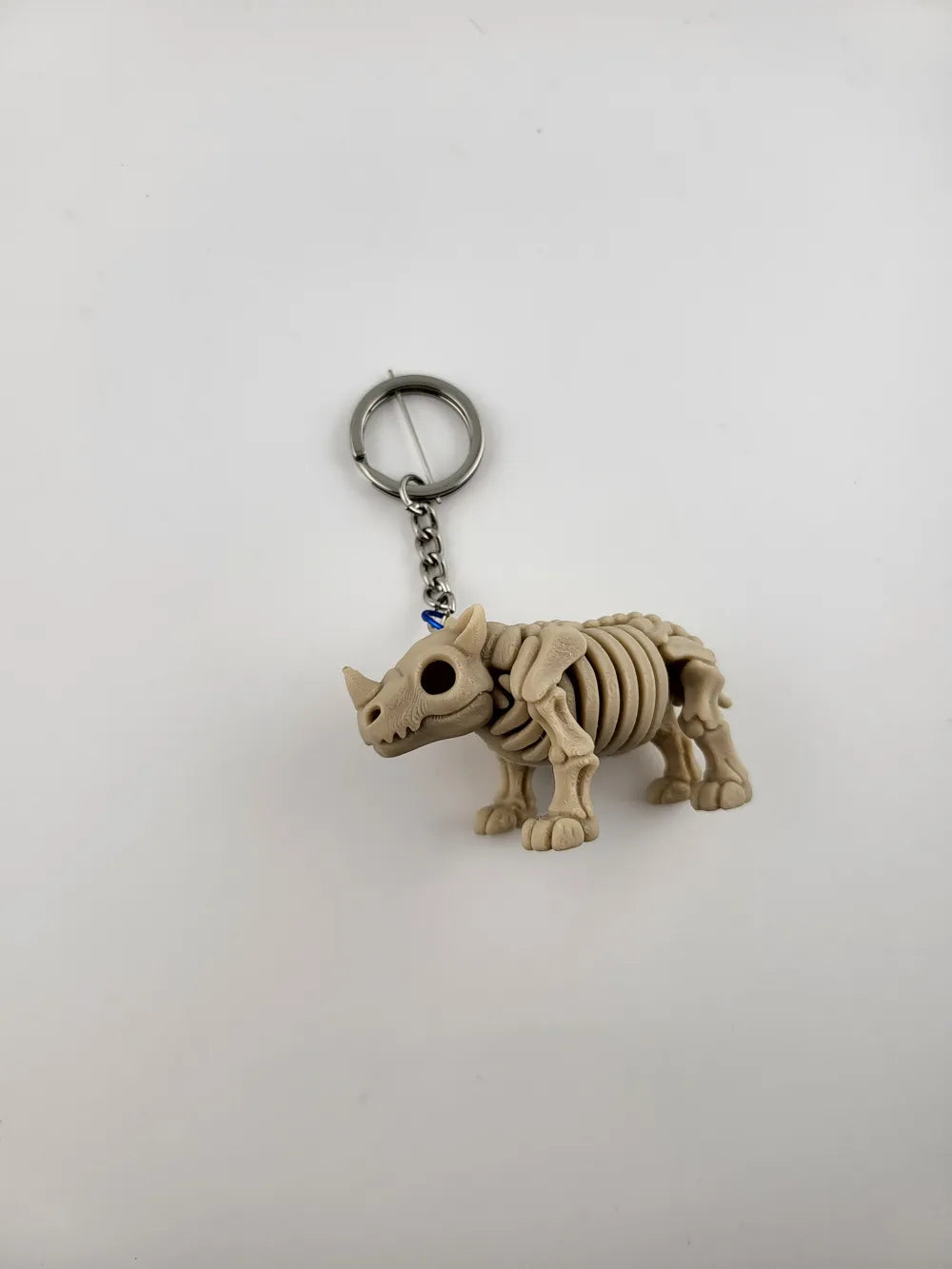 Skeleton Rhinoceros Keychain – Cute Stylized