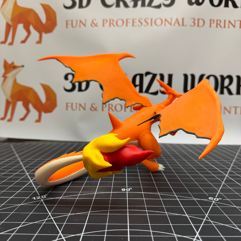 6" Mega Charizard Y Attack Pose