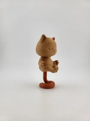 Zen Cat Model – Cute Meditation Figure Desk Decor