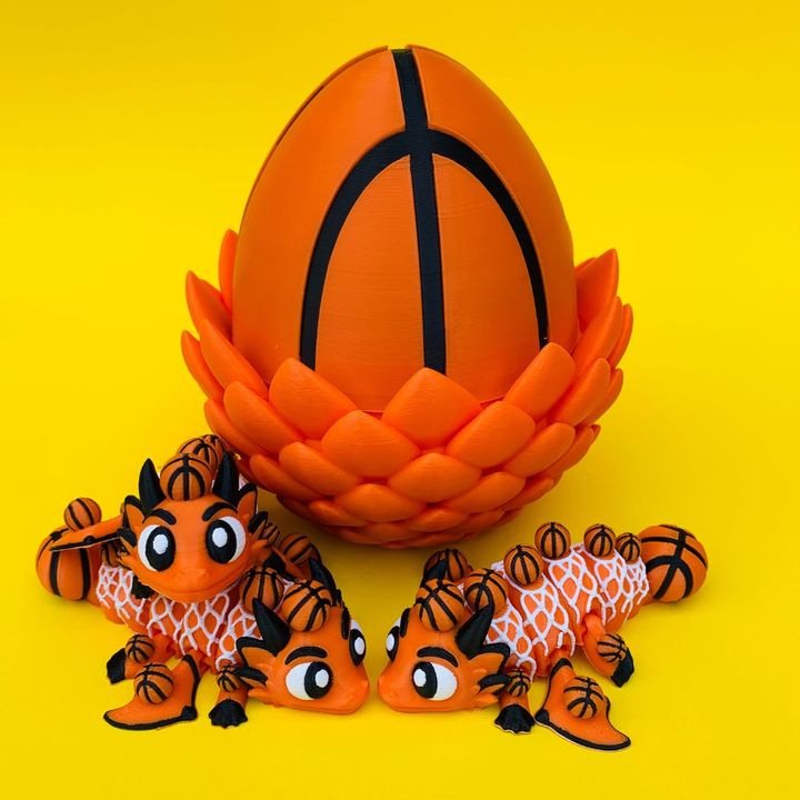 Articulated Basketball Dragon And Egg