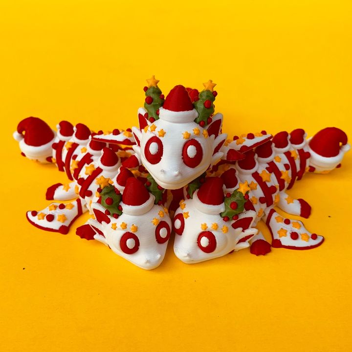 Articulated Christmas Dragon And Egg Storage Box