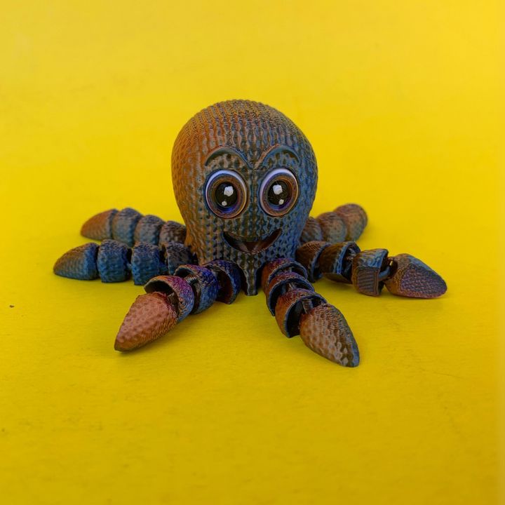 Articulated Knitted Baby Octopus: Pen Topper