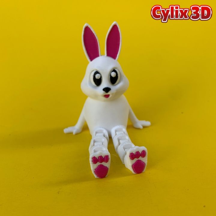 Flexi Easter Bunny And Egg STL 3D Print File