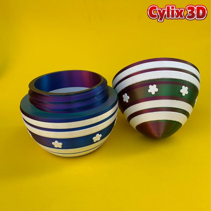 Flexi Easter Bunny And Egg STL 3D Print File