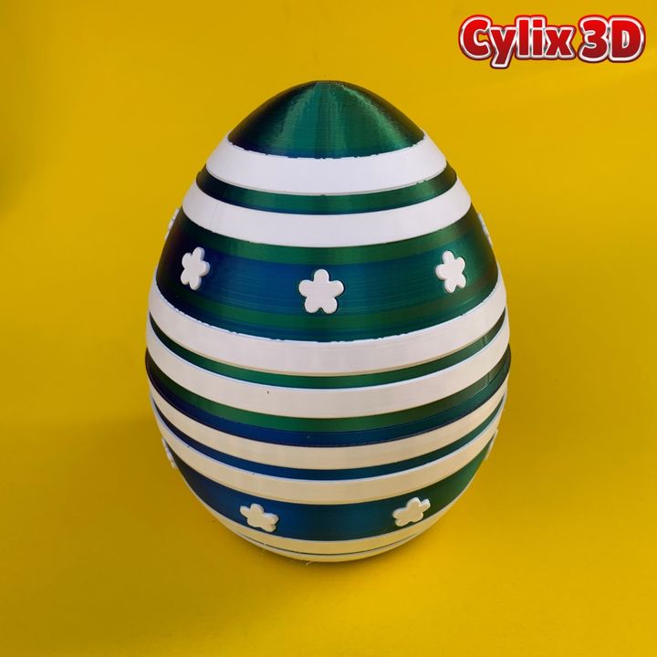 Flexi Easter Bunny And Egg STL 3D Print File