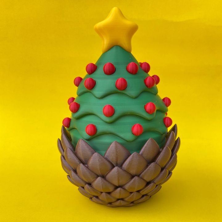 Articulated Christmas Tree Dragon And Egg Storage Box
