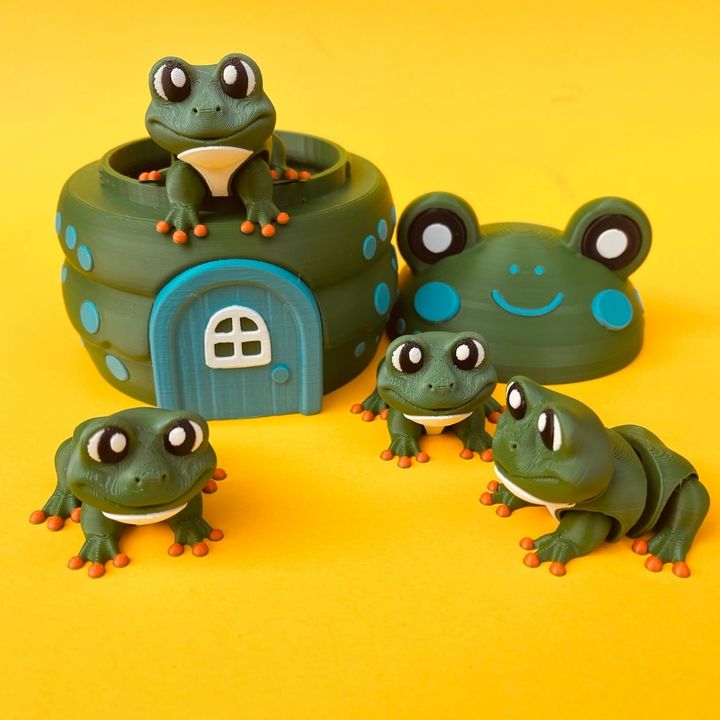 Articulated Frog And House Storage Box