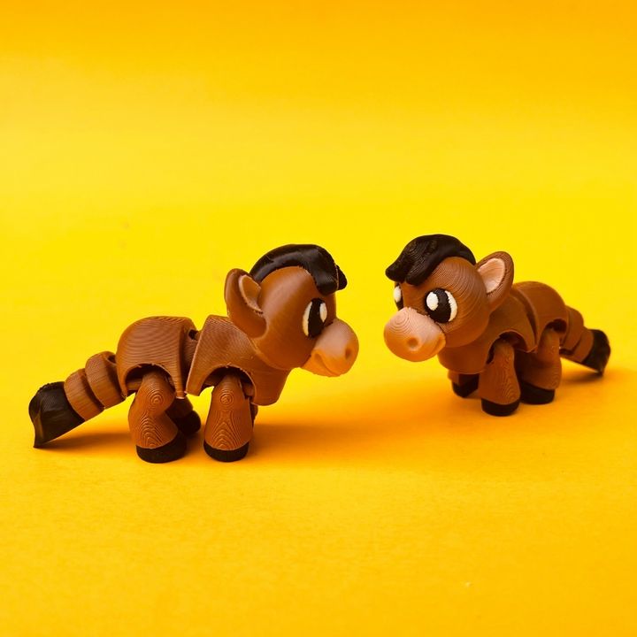 Flexi Horse And Stable House Box : Articulated Farm Animal Fidget