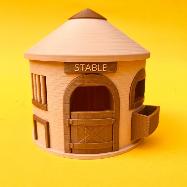 Flexi Horse And Stable House Box : Articulated Farm Animal Fidget