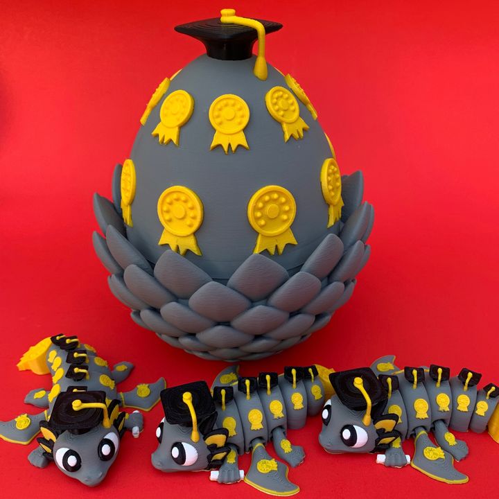 Articulated Flexi Graduation Winger Dragon & Egg
