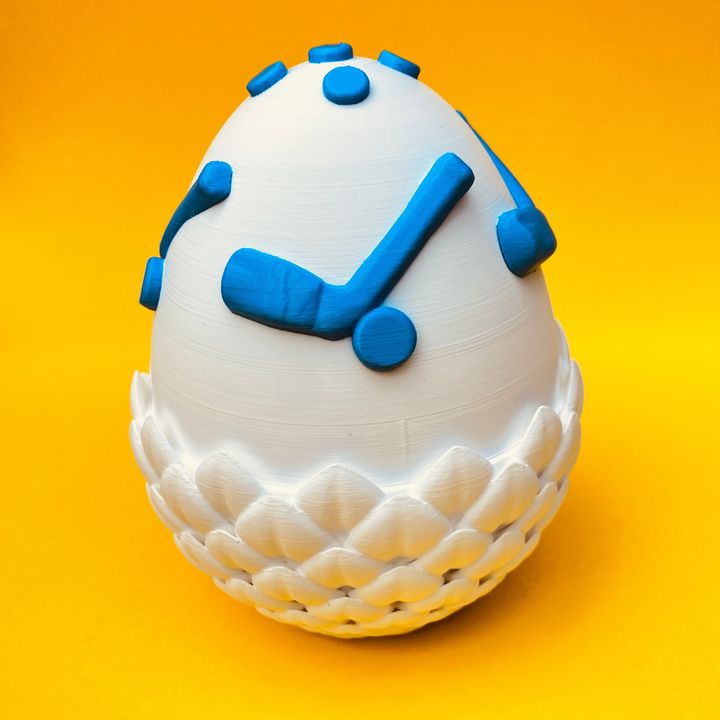 Articulated Ice Hockey Dragon And Egg Box