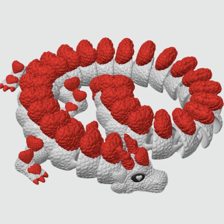 Flexi Love Dragon: Articulated Valentine Dragon