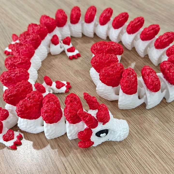 Flexi Love Dragon: Articulated Valentine Dragon