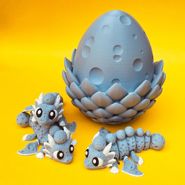 Articulated Moon Dragon And Egg