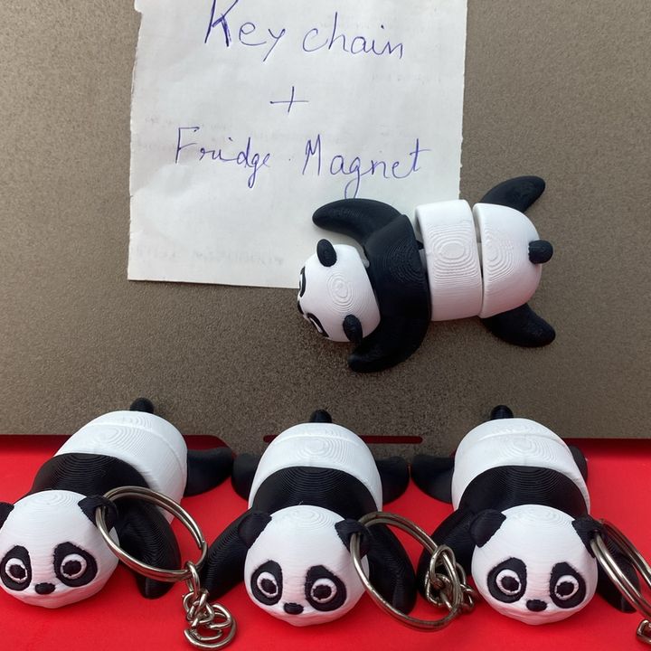 Flexi Panda Keychain/Fridge Magnet