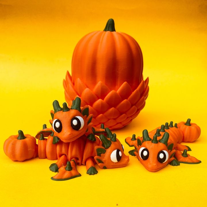 Flexi Pumpkin Dragon And Egg Box