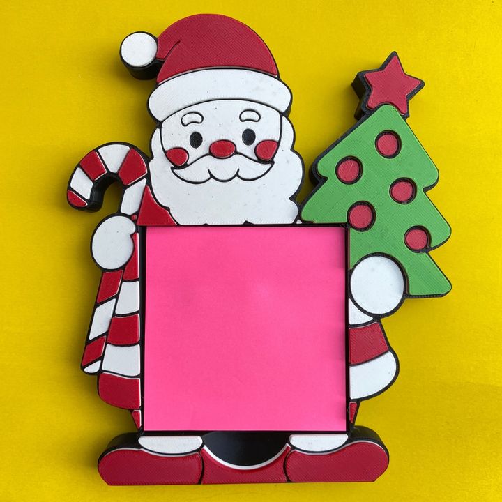 Santa Sticky Note Holder: Christmas Desk Organizer