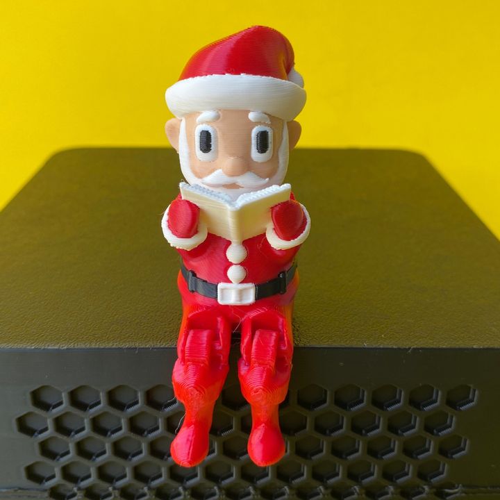 Articulated Flexi Santa Reading Book