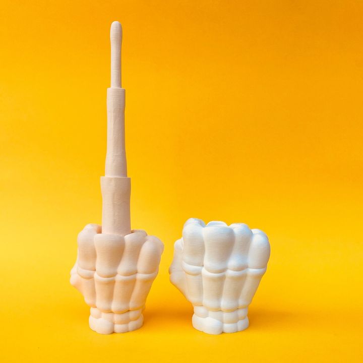Skeleton Hand Collapsible Middle Finger
