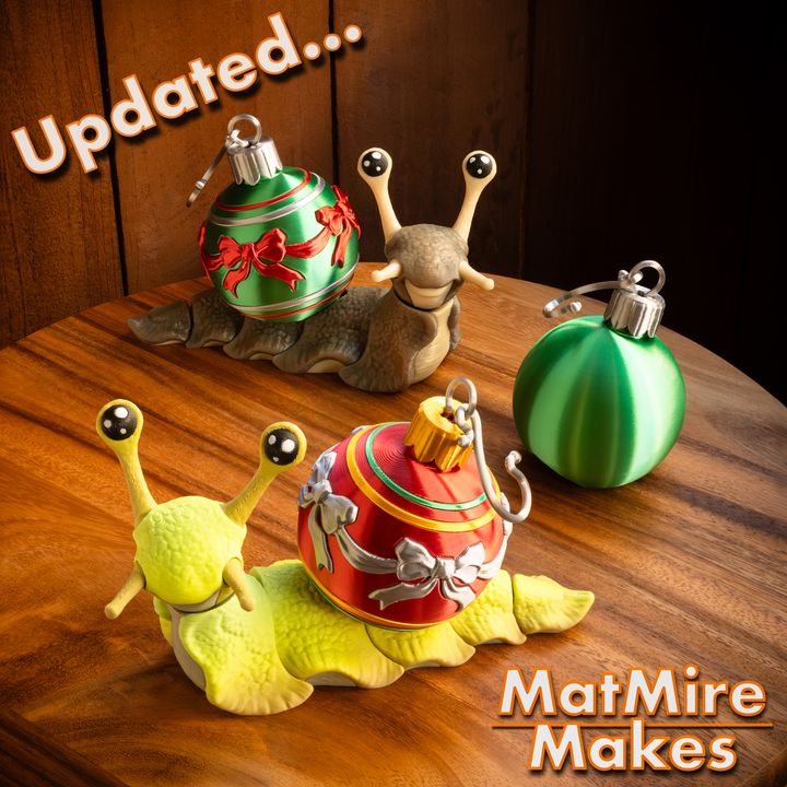 Snail & Slug with Holiday Extras, Articulated fidget figure