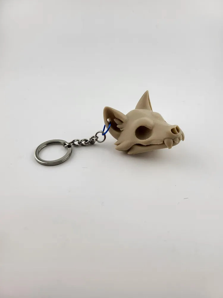 Fox Skull Keychain – Creepy Bone Charm