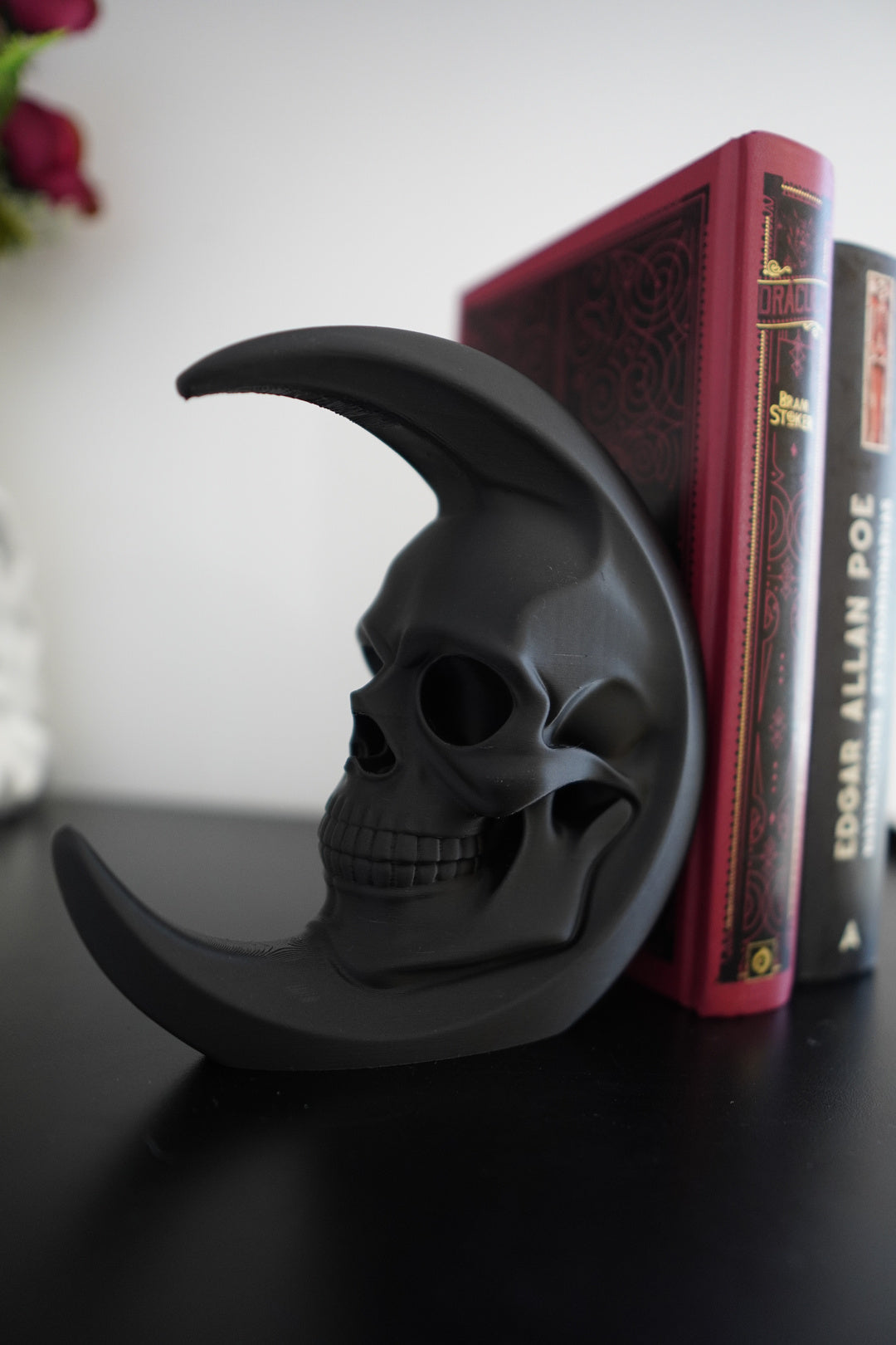 Skull Moon Bookend