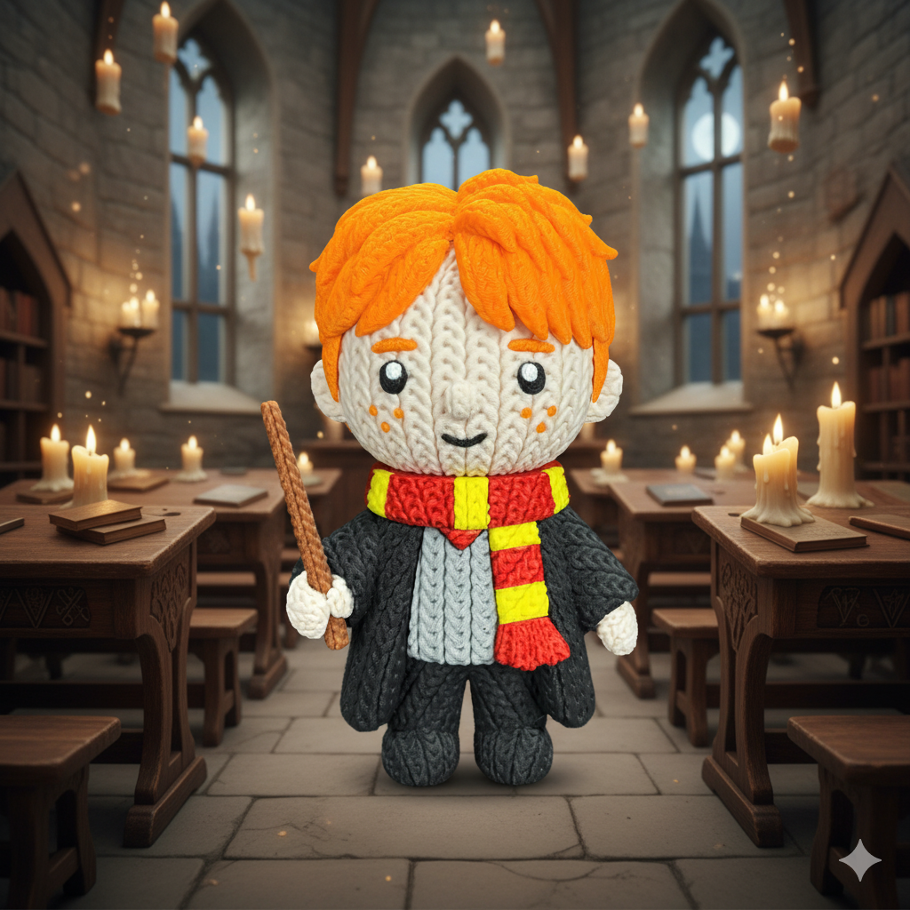 Harry Potter Series Ron Weasley Knitted - Crochet
