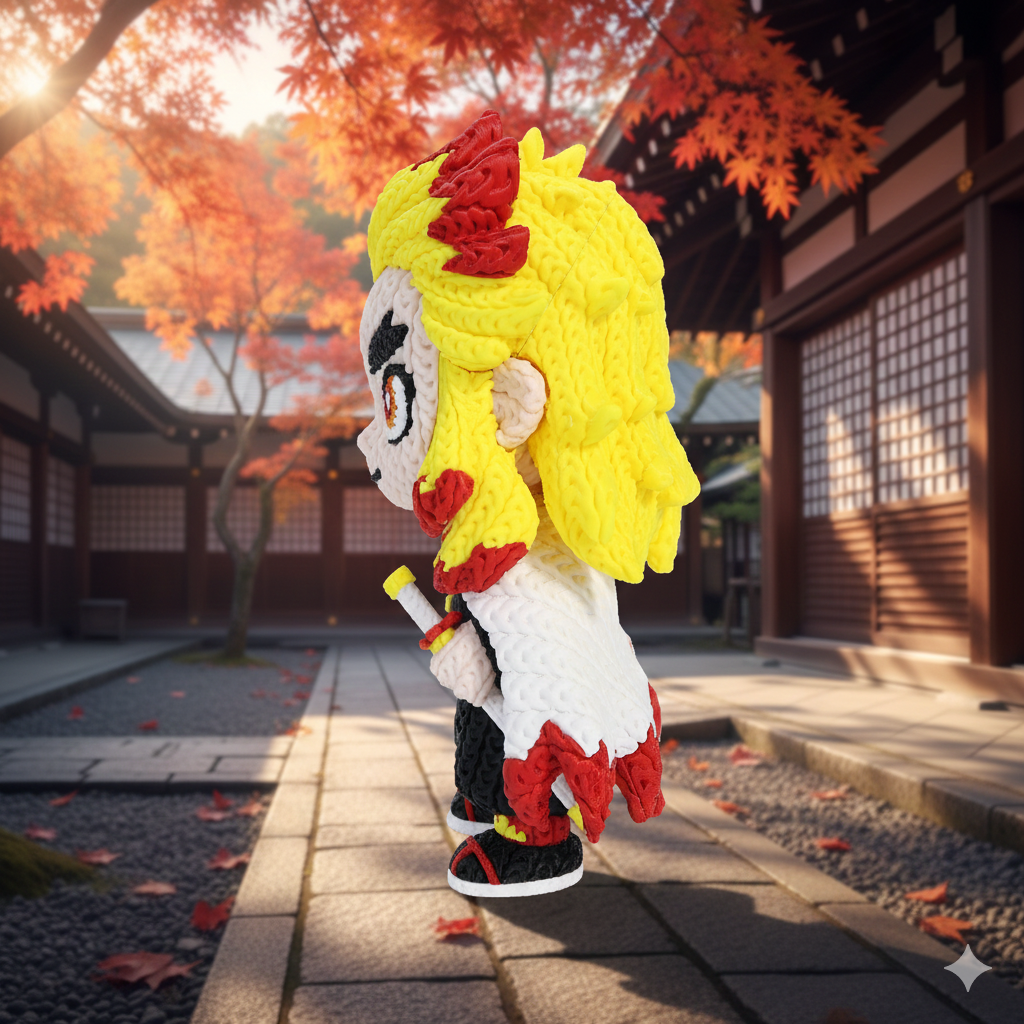 Demon Slayer Rengoku Knitted - Crochet