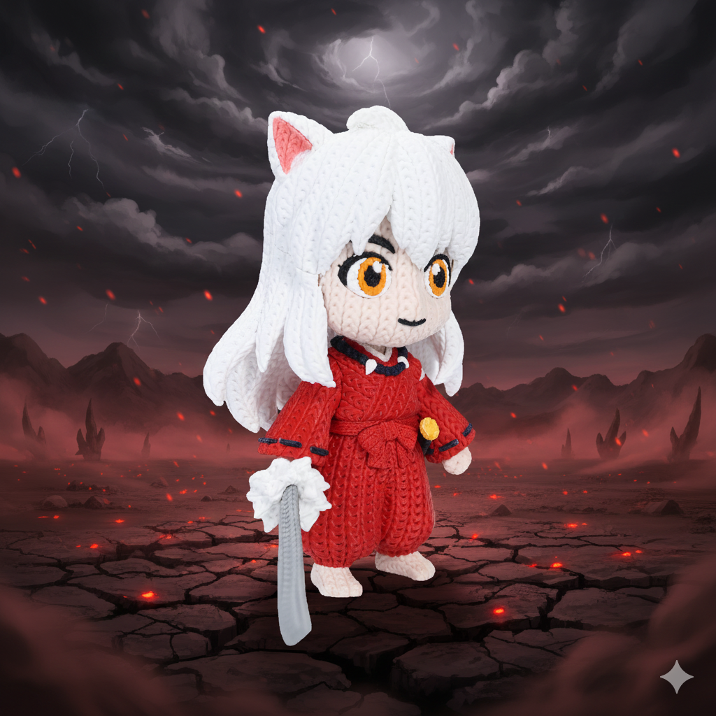 InuYasha Red Kimono Knitted - Crochet